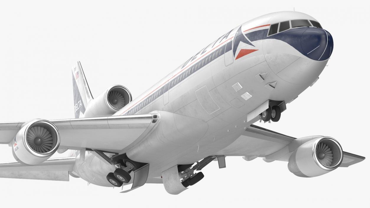 3D model Delta Air Lines Lockheed L1011 TriStar Rigged