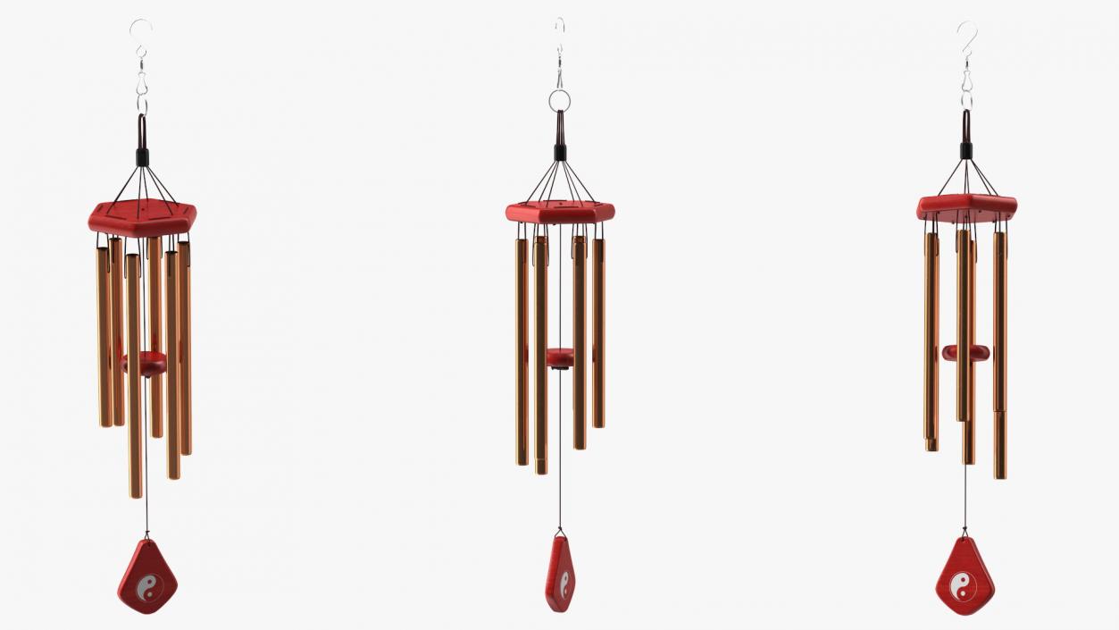 Bronze Wind Chime 3D