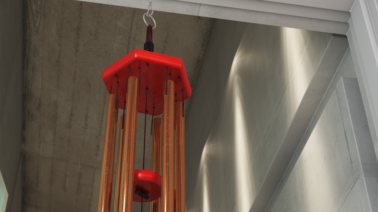 Bronze Wind Chime 3D