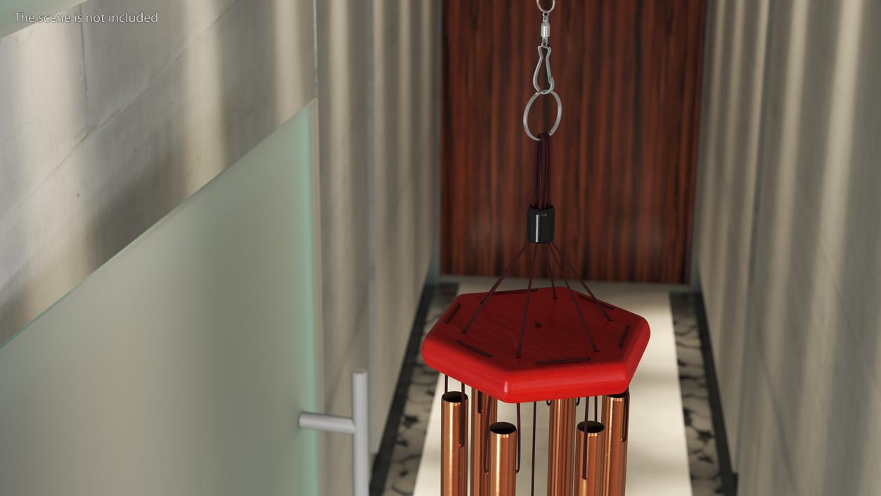 Bronze Wind Chime 3D