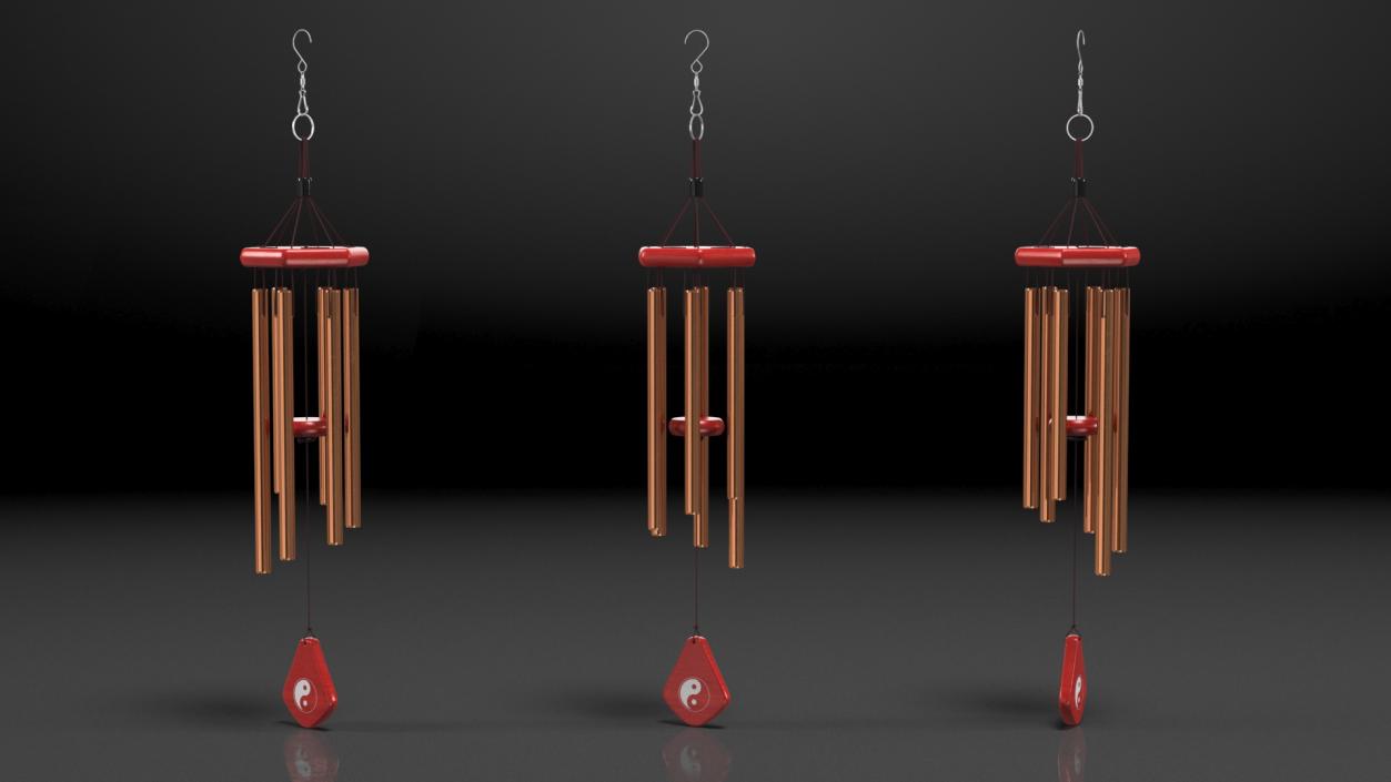 Bronze Wind Chime 3D