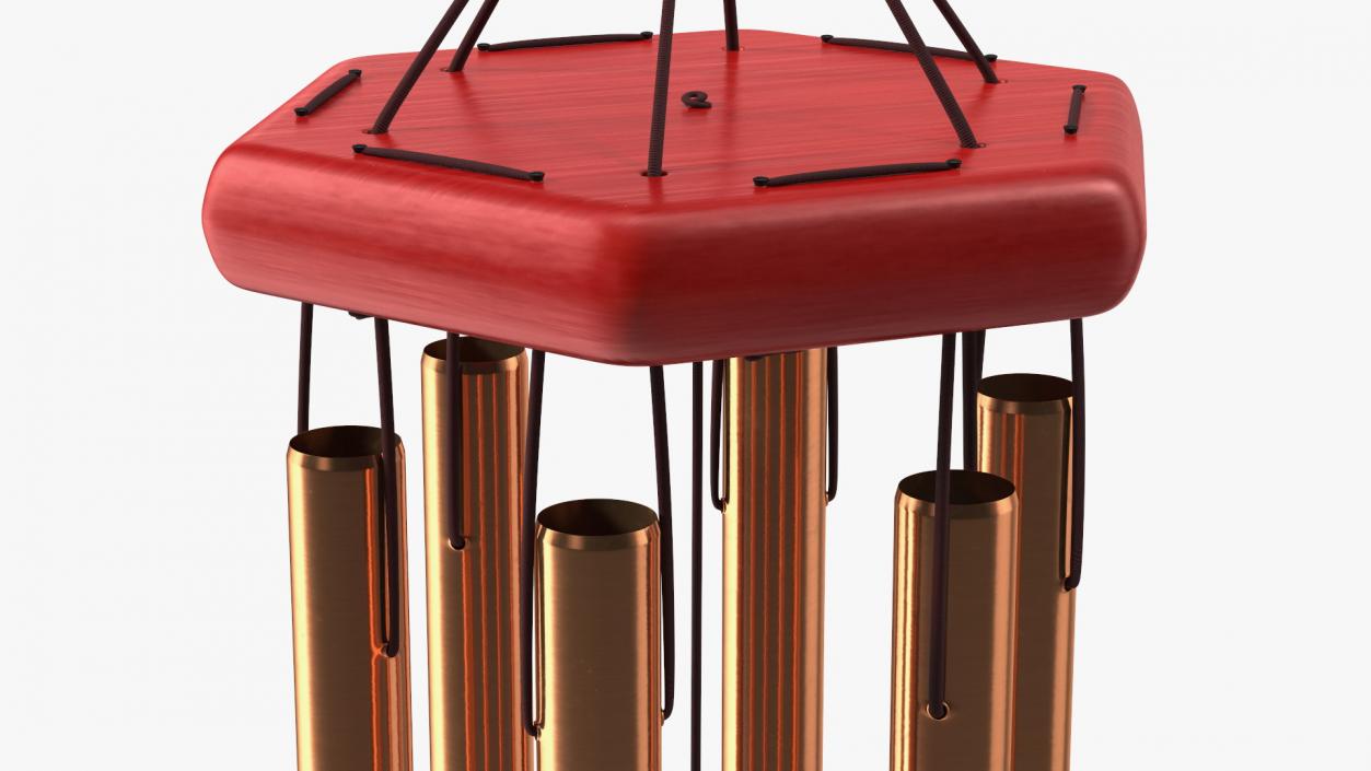 Bronze Wind Chime 3D