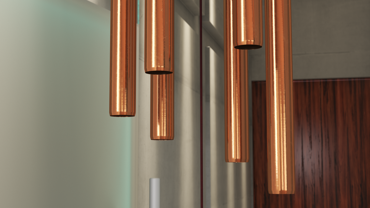 Bronze Wind Chime 3D