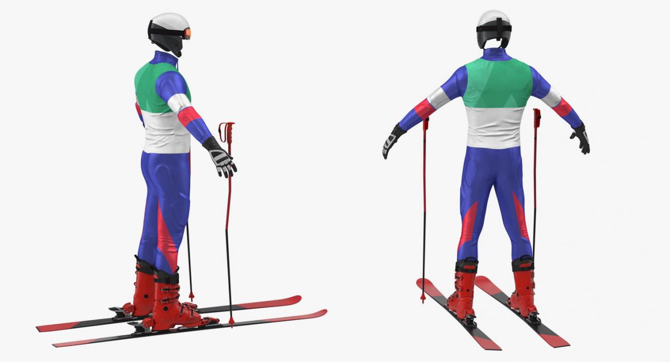 3D Full Skier Equipment Generic model