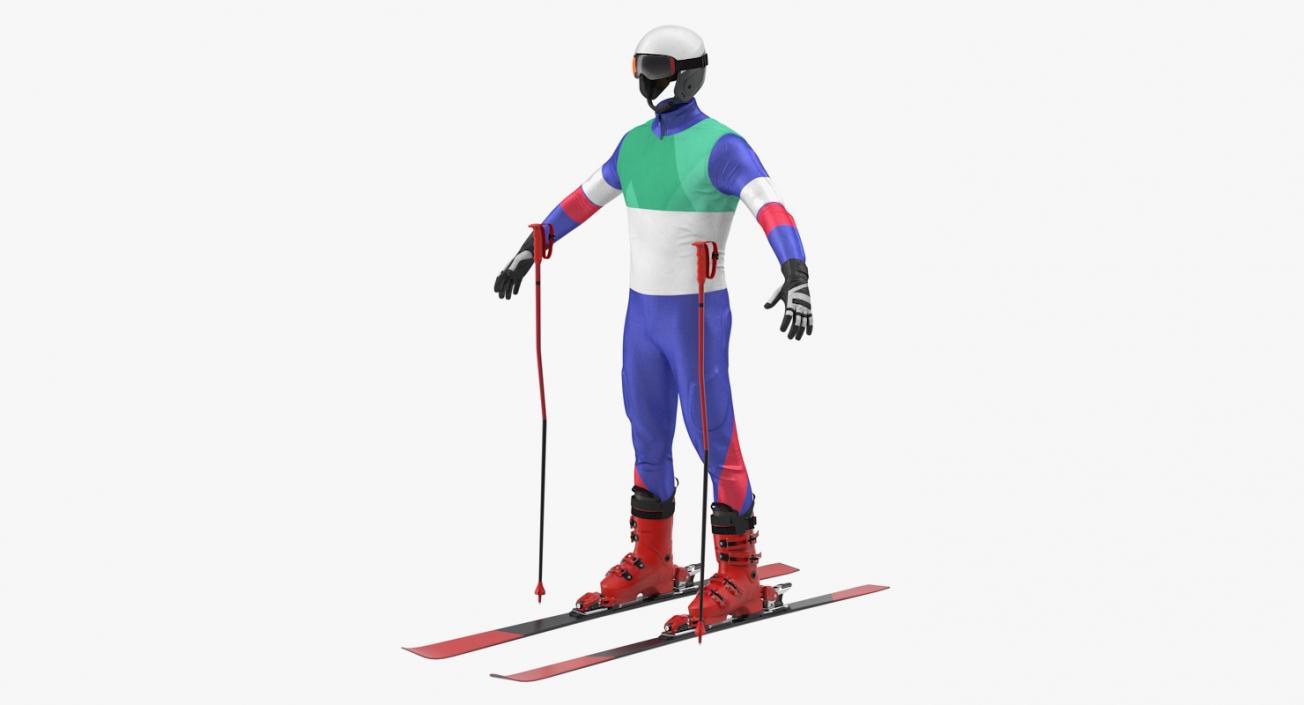 3D Full Skier Equipment Generic model