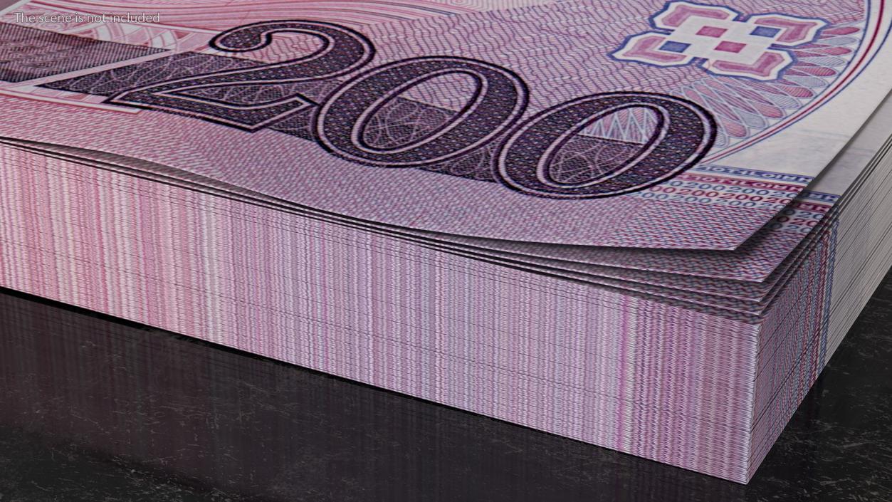 North Korea Banknotes Bundles Collection 2 3D