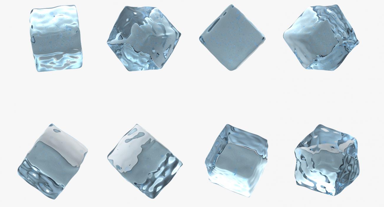 Ice Cube Water Splash 3D Models Collection 3D