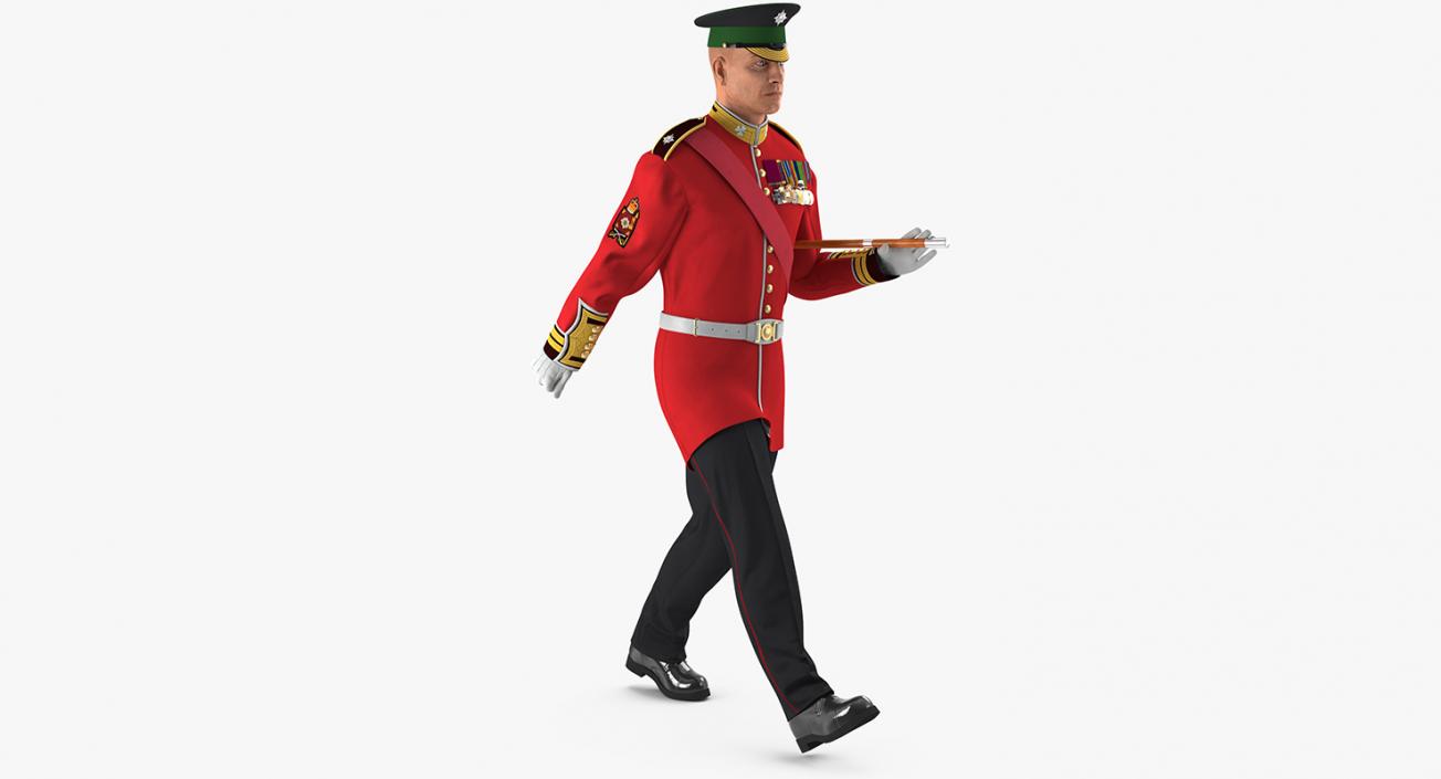 Irish Guard Sergeant Rigged 3D