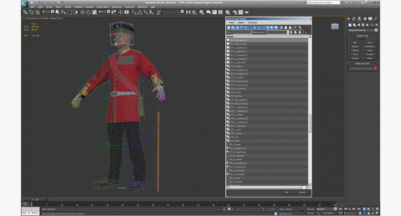 Irish Guard Sergeant Rigged 3D