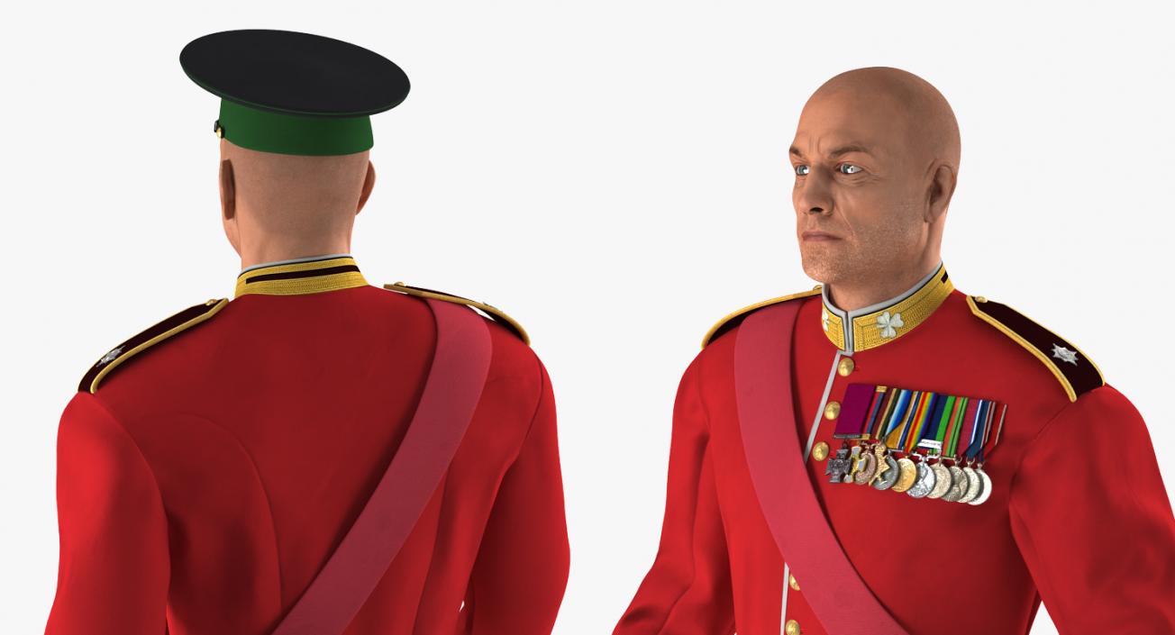 Irish Guard Sergeant Rigged 3D