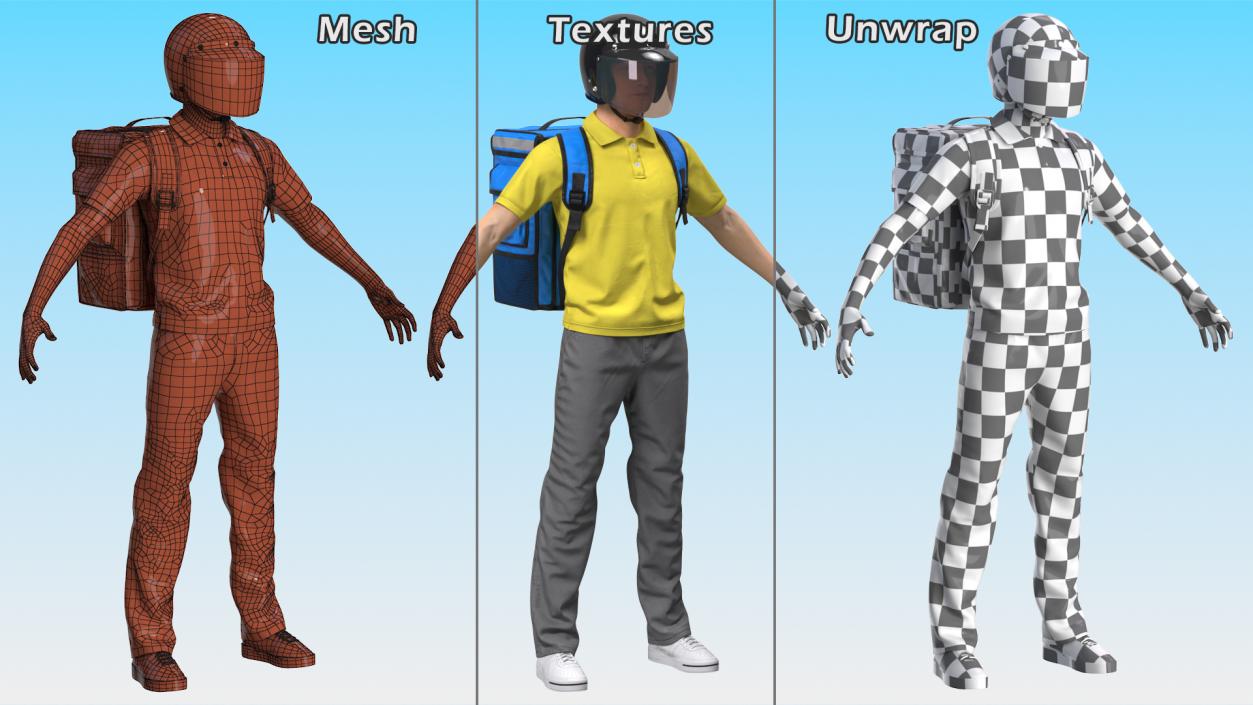 3D model Rigged Delivery Men Collection