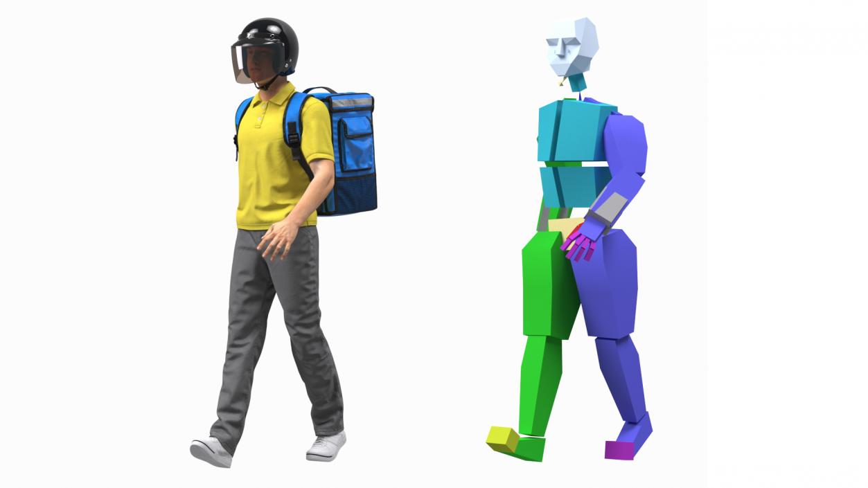 3D model Rigged Delivery Men Collection