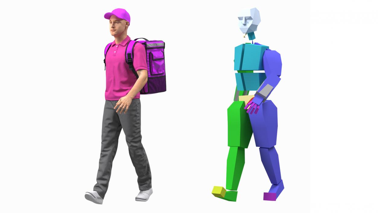 3D model Rigged Delivery Men Collection