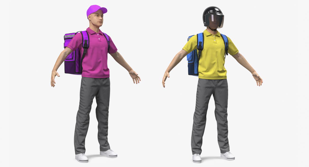 3D model Rigged Delivery Men Collection