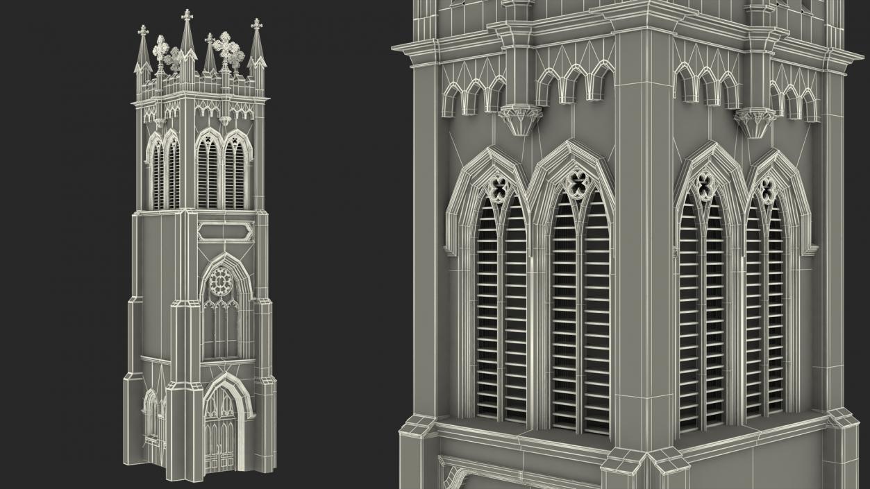 Ancient Brick Tower 3D model