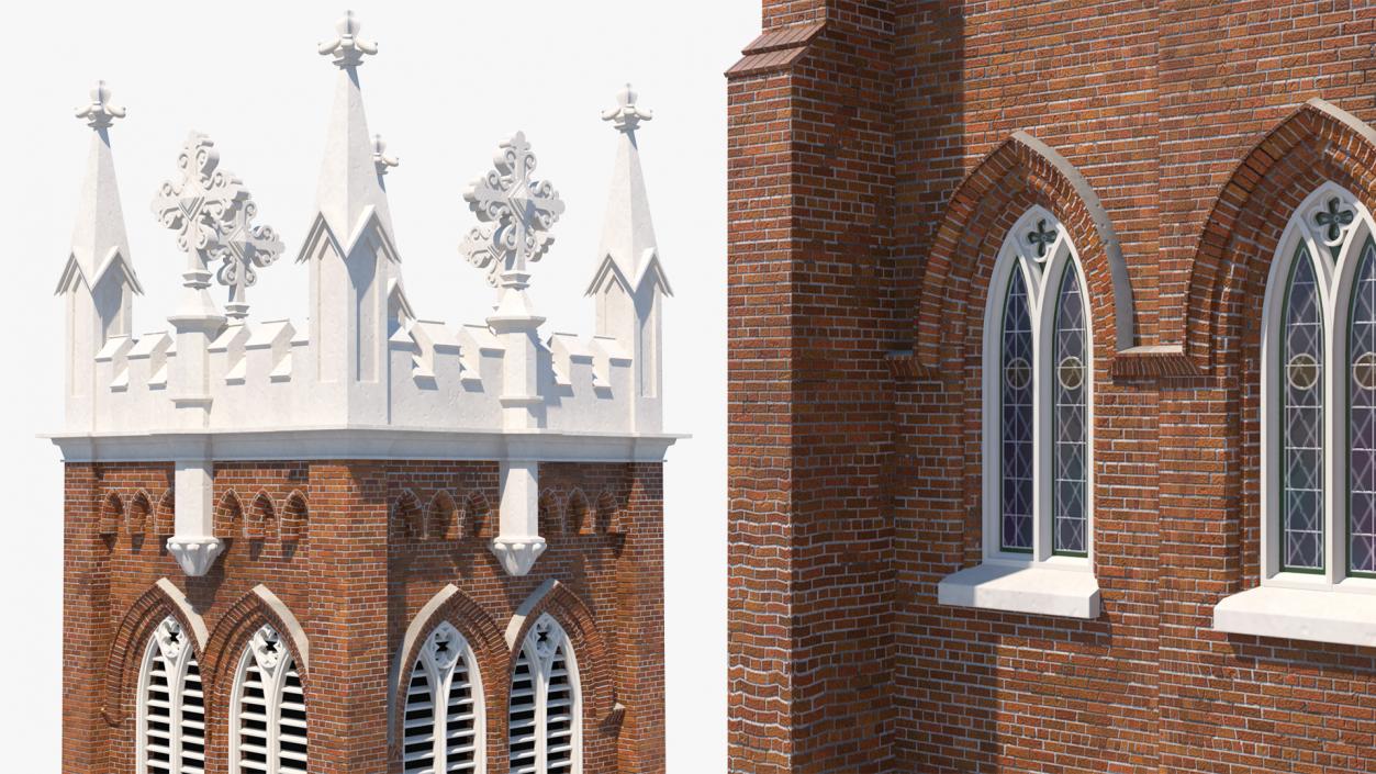 Ancient Brick Tower 3D model