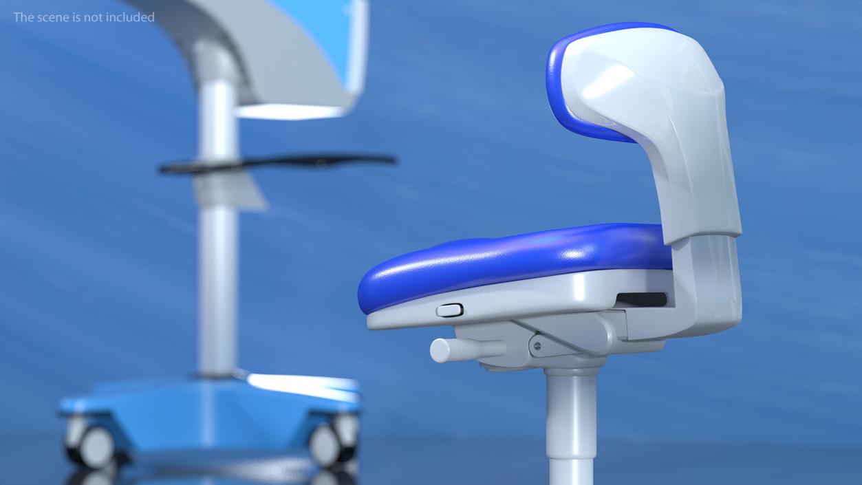 3D Adjustable Dental Stool model