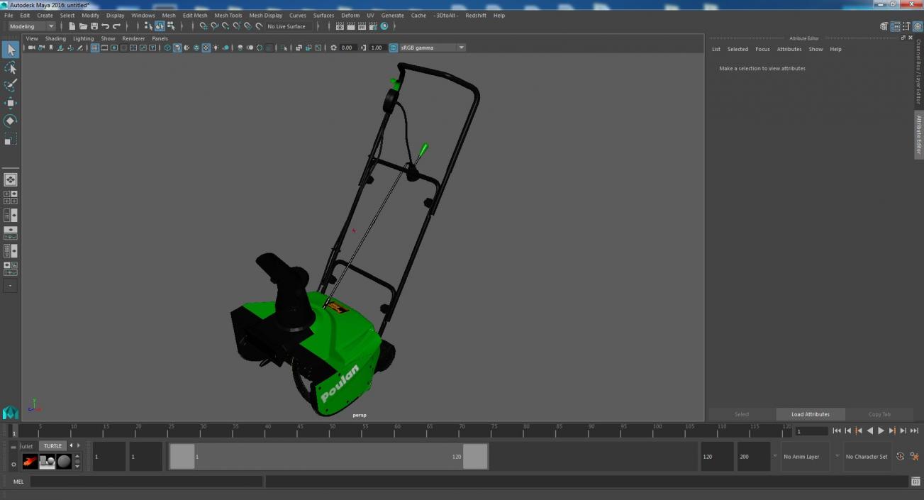 Snow Thrower Poulan 3D model