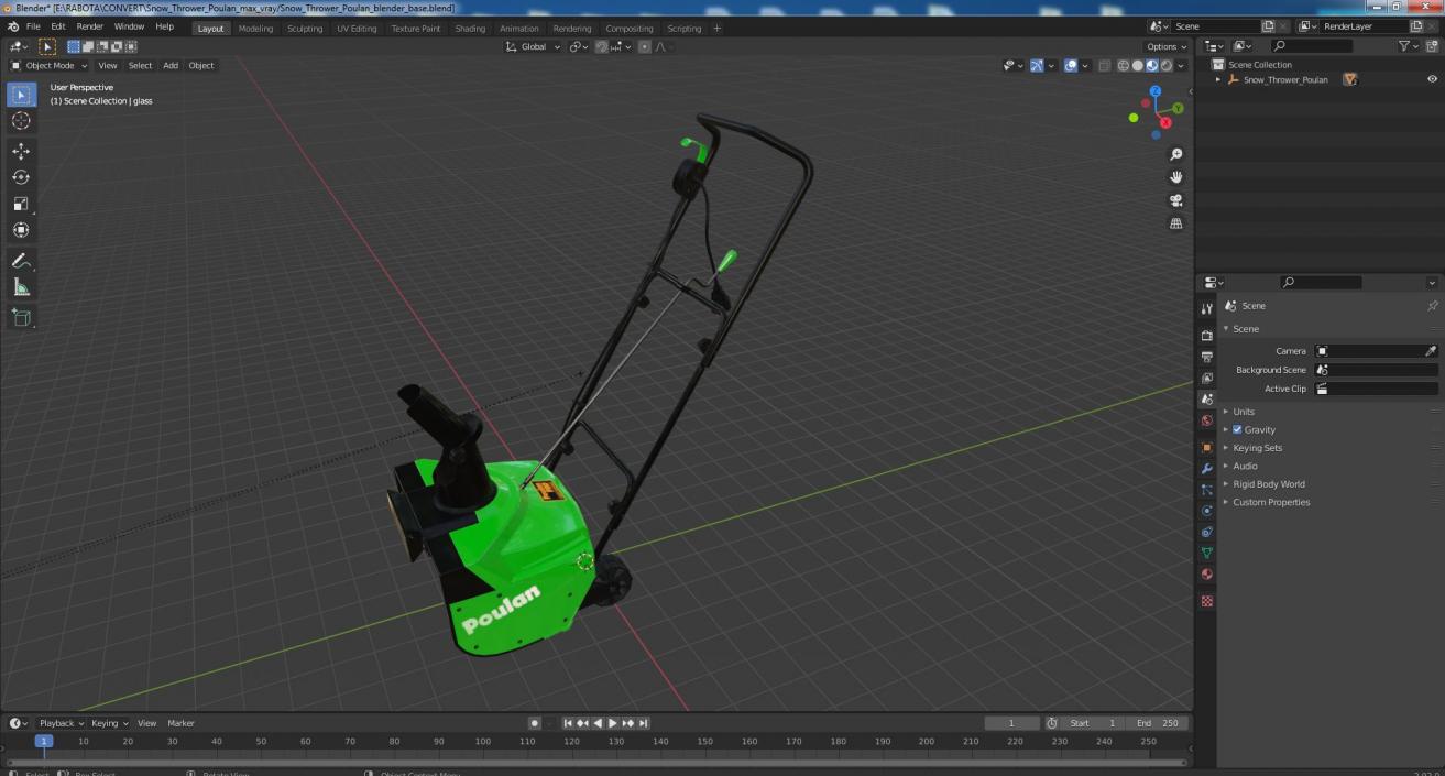 Snow Thrower Poulan 3D model