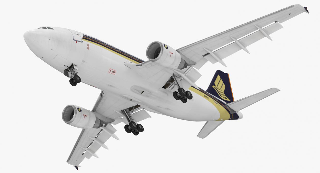 3D Airbus A310-300 Singapore Airlines Rigged