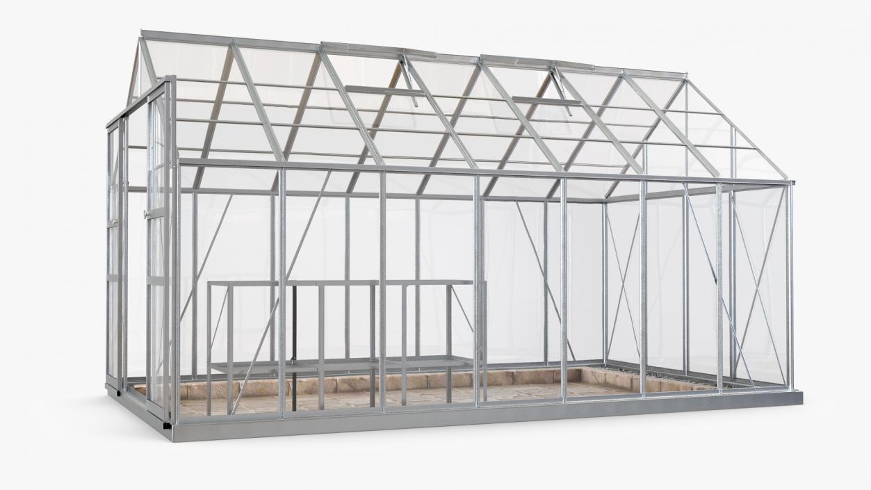 Garden Greenhouse with Grows Collection 3D model