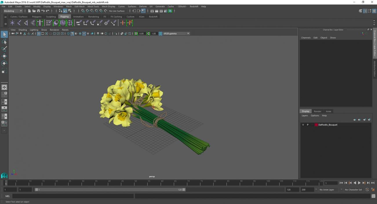 Daffodils Bouquet 3D