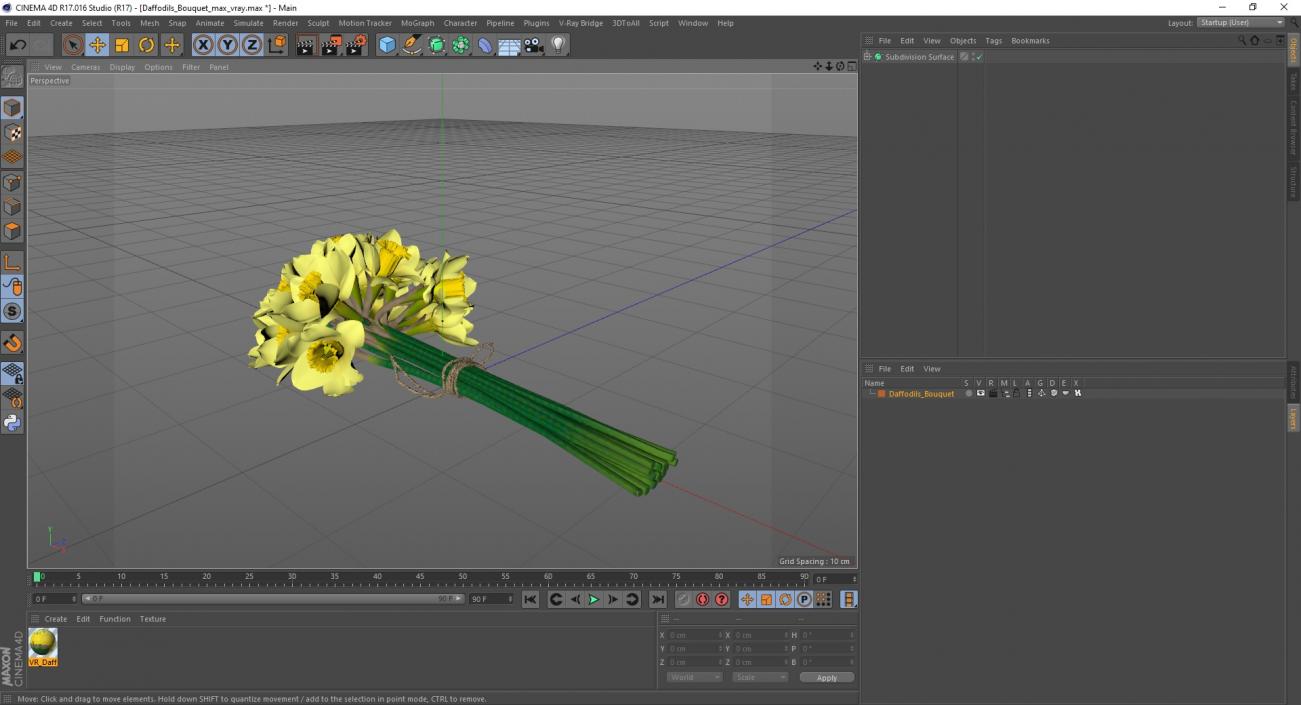 Daffodils Bouquet 3D