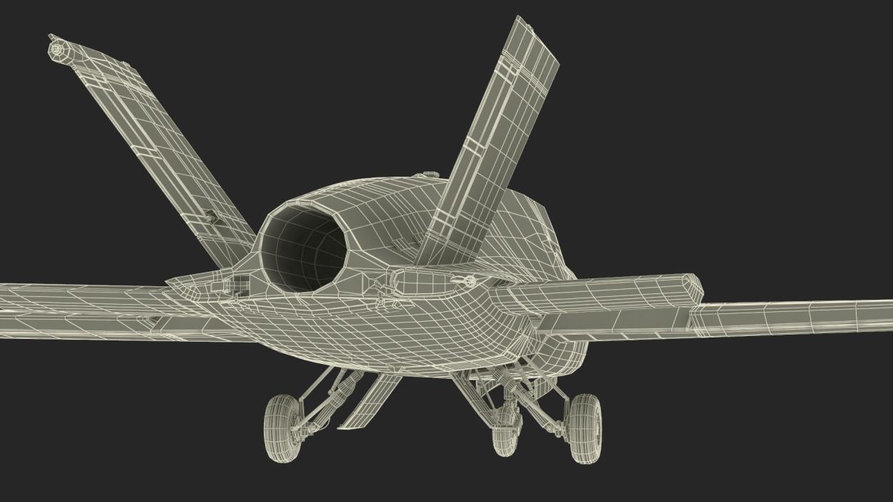 3D Jet Powered UAV EADS Barracuda Rigged for Cinema 4D