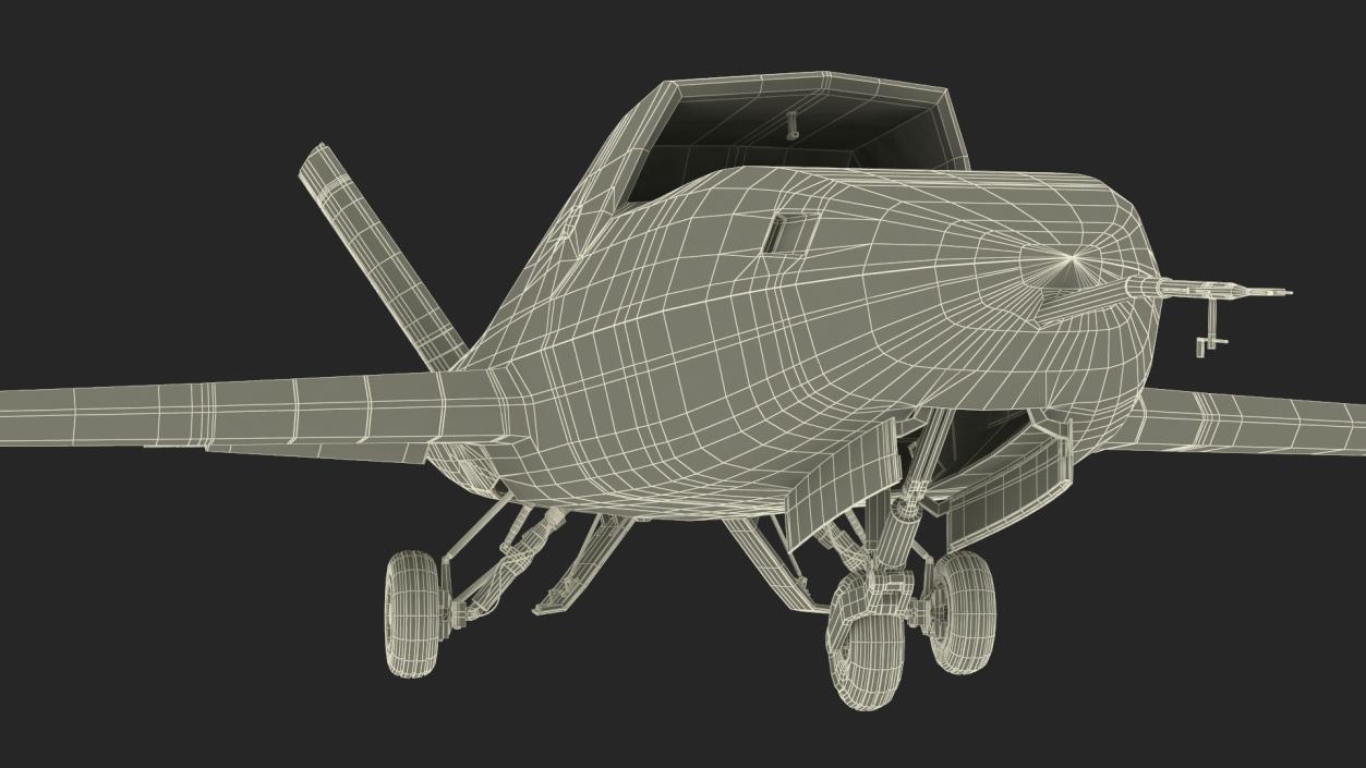 3D Jet Powered UAV EADS Barracuda Rigged for Cinema 4D