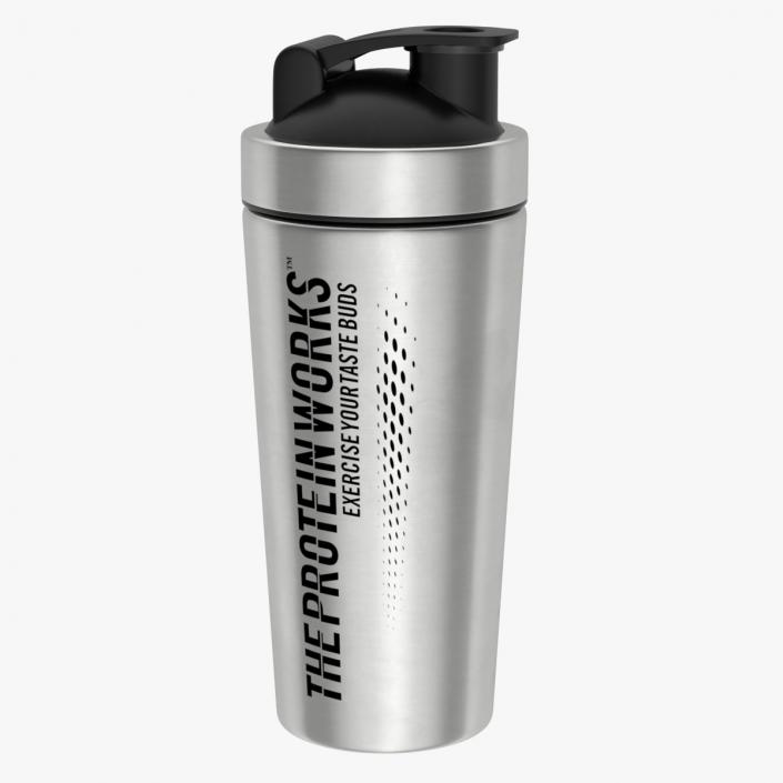 3D The Protein Works Stainless Steel Protein Shaker model