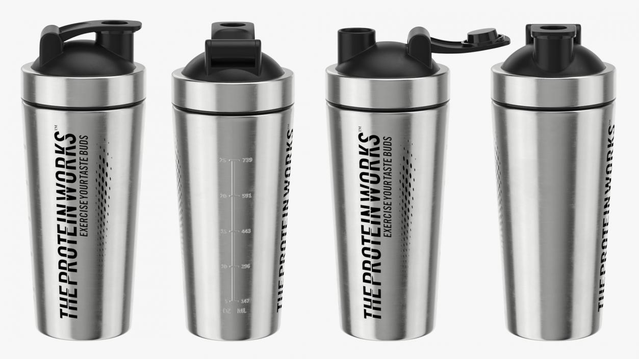 3D The Protein Works Stainless Steel Protein Shaker model