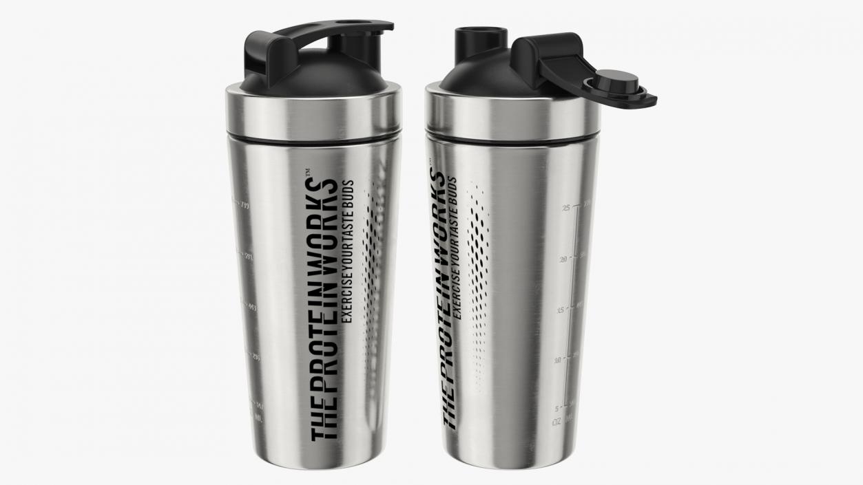 3D The Protein Works Stainless Steel Protein Shaker model