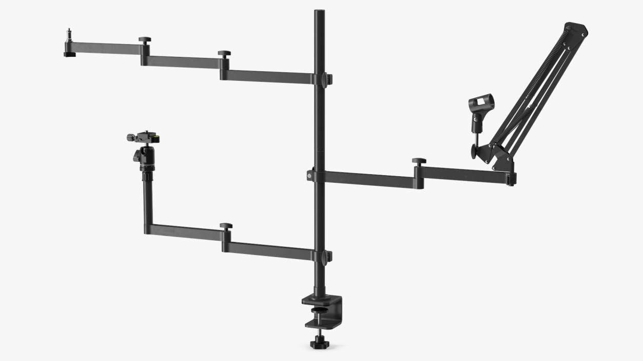 Multifunction Boom Arm Desk Mount Stand 3D model