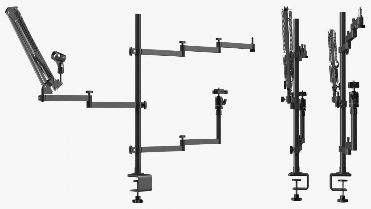 Multifunction Boom Arm Desk Mount Stand 3D model