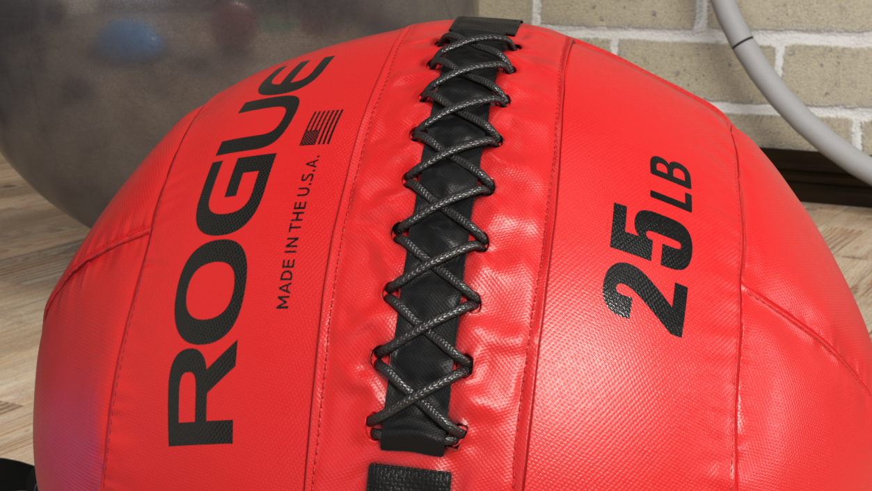 3D model Red Fitness Medicine Ball