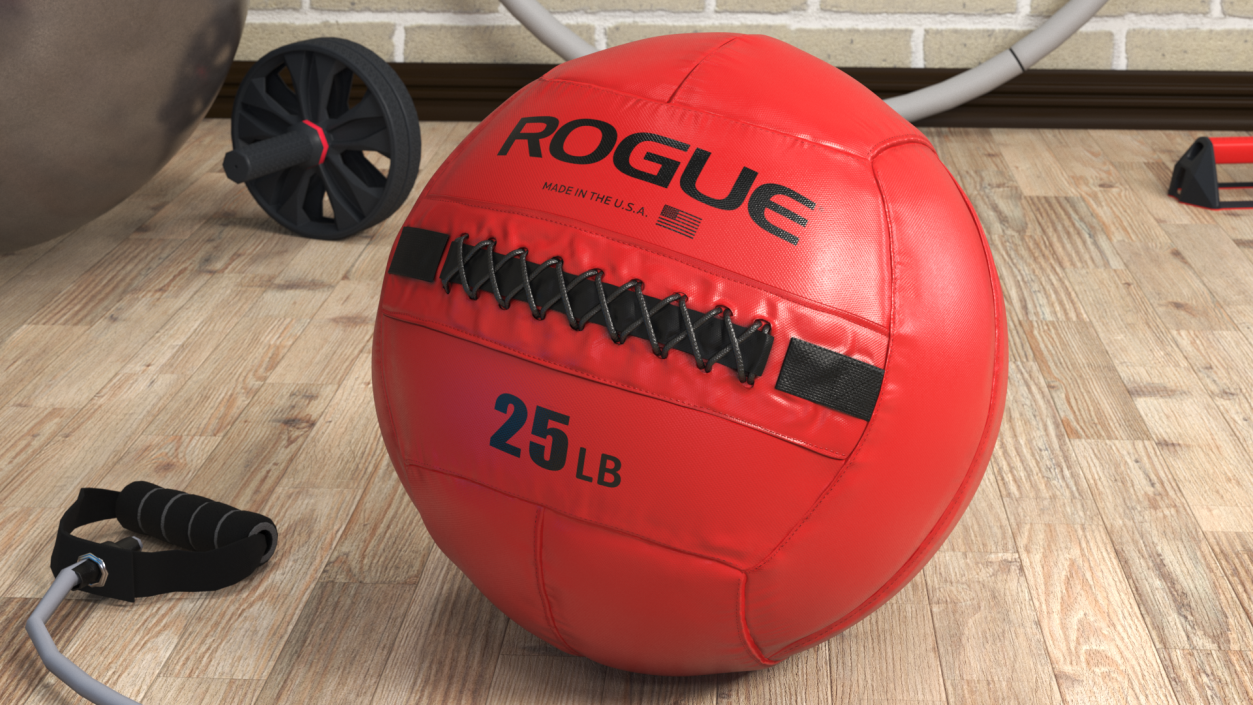 3D model Red Fitness Medicine Ball