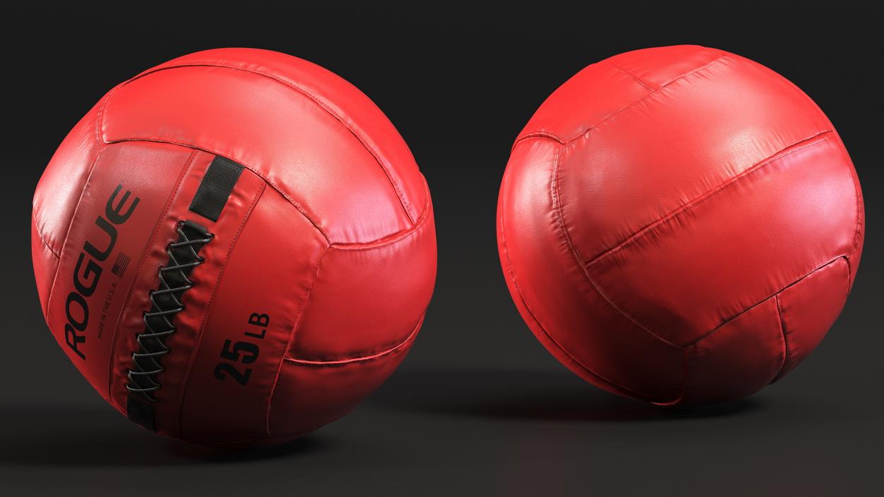 3D model Red Fitness Medicine Ball