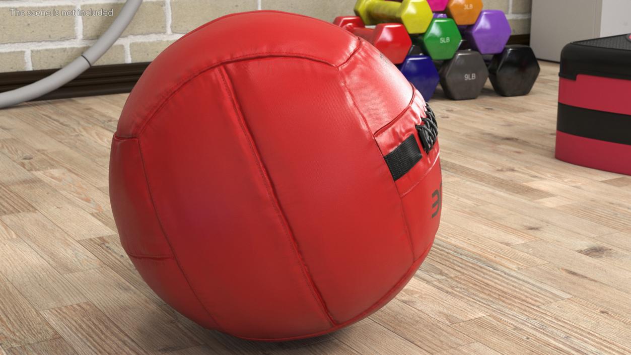 3D model Red Fitness Medicine Ball