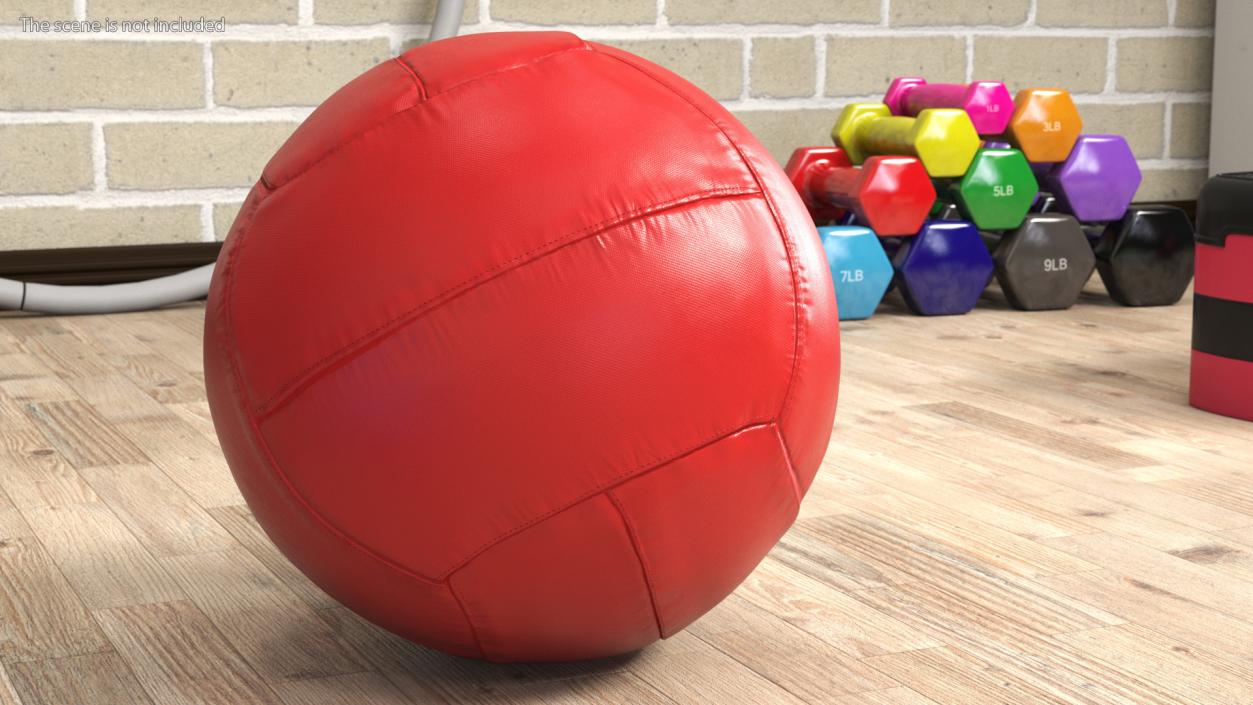 3D model Red Fitness Medicine Ball