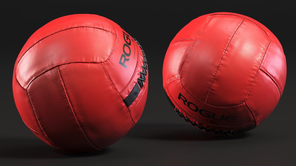 3D model Red Fitness Medicine Ball