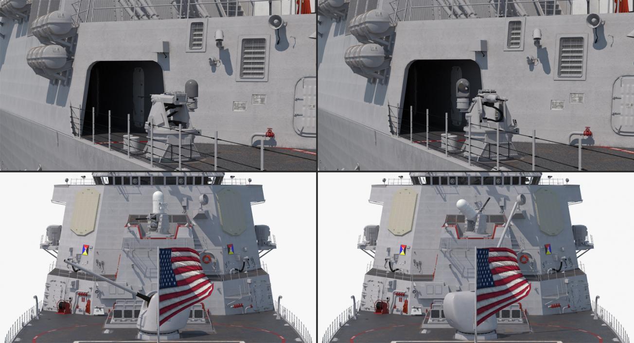 3D Arleigh Burke Destroyer OKane DDG-77 Rigged model