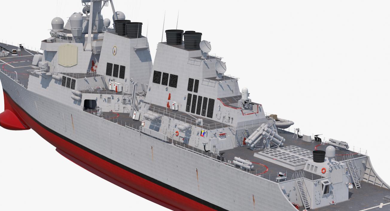 3D Arleigh Burke Destroyer OKane DDG-77 Rigged model