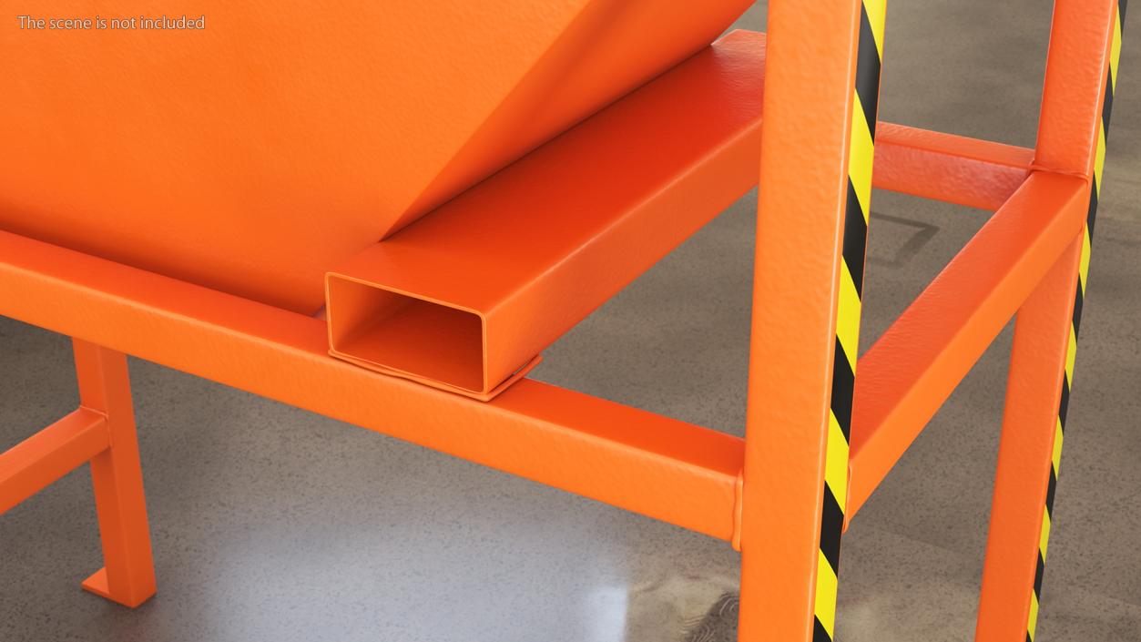 3D Silo Container Filling Funnel Orange