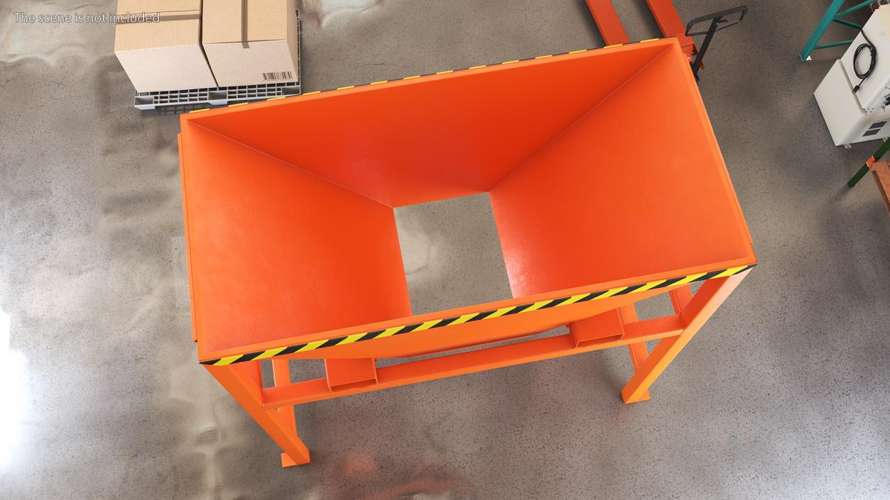 3D Silo Container Filling Funnel Orange