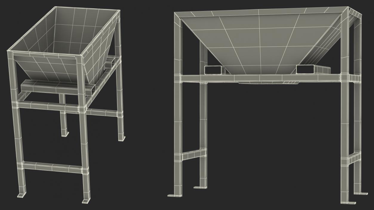 3D Silo Container Filling Funnel Orange