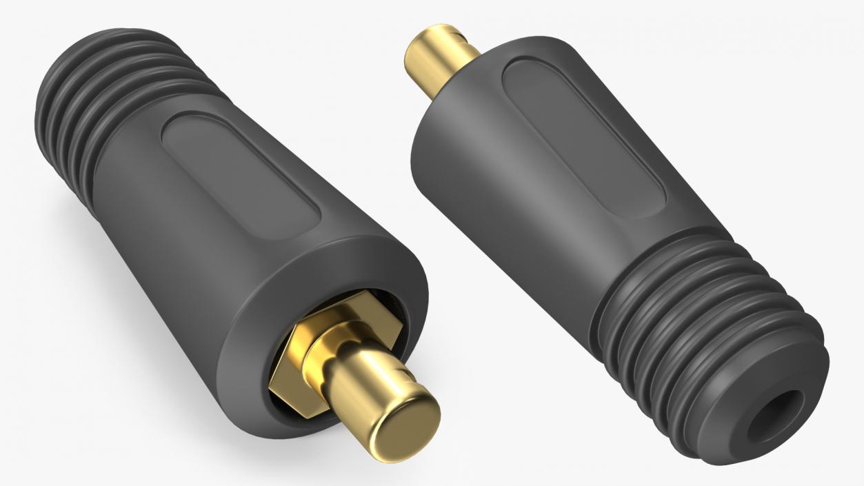 3D Welding Cable Plug Connector model