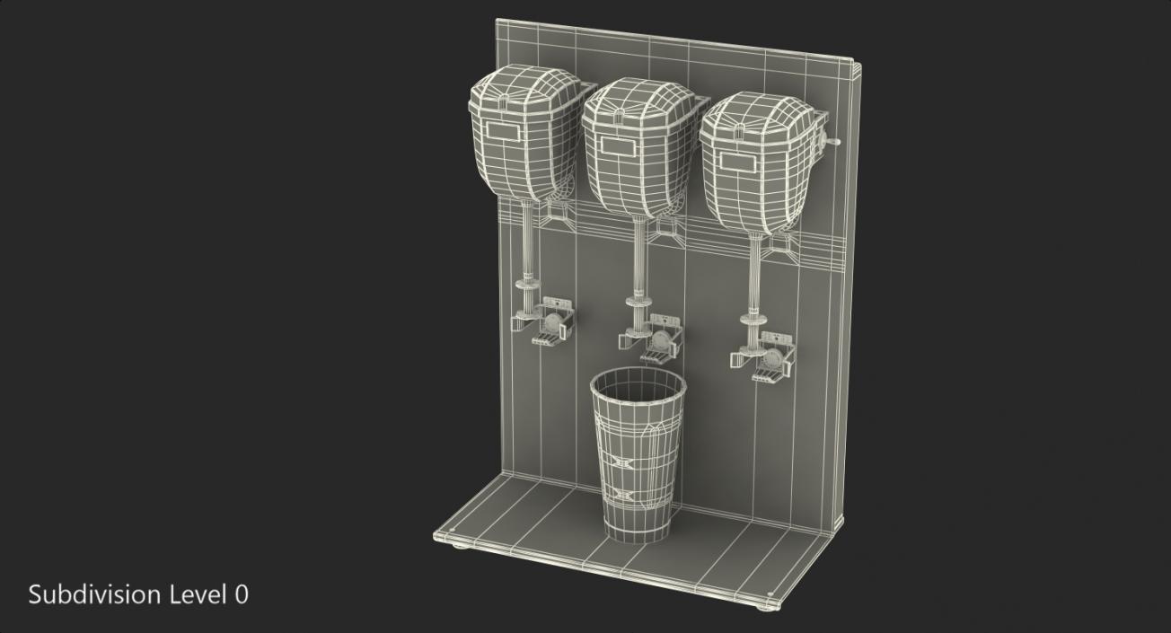 3D Triple Head Milk Shake Maker model