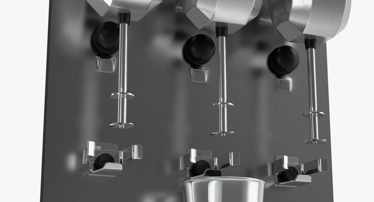 3D Triple Head Milk Shake Maker model