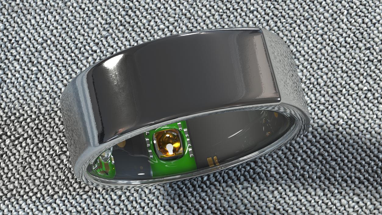 Smart Ring Silver 3D