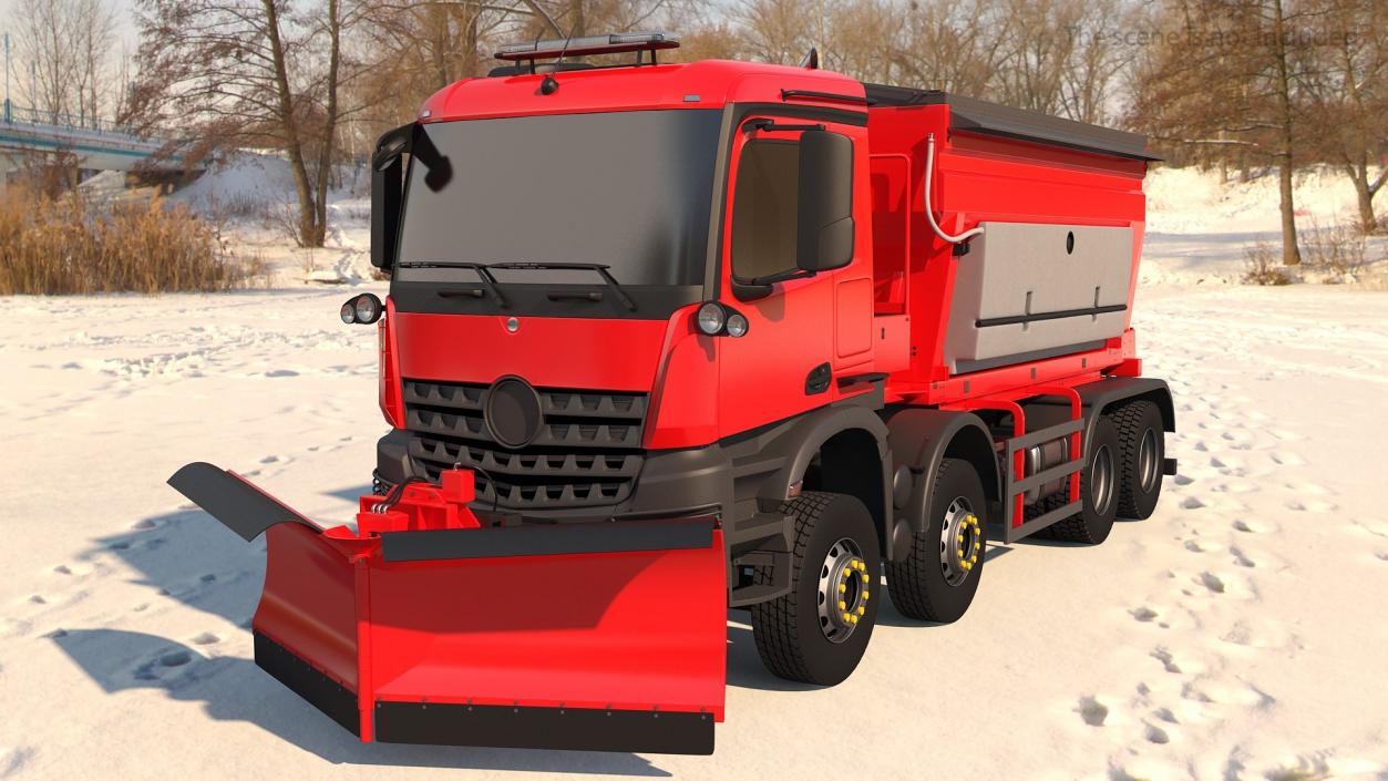 Gritter Truck Simple Interior 3D model